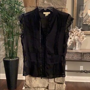 Darling ingenue Sheer Black Top Size Small